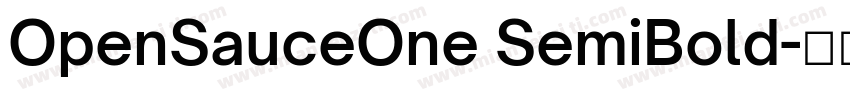 OpenSauceOne SemiBold字体转换